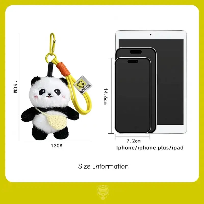 Cute Plush Panda with Mini Crossbody Bag Charm & Keychain