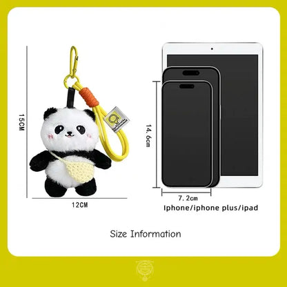 Cute Plush Panda with Mini Crossbody Bag Charm & Keychain