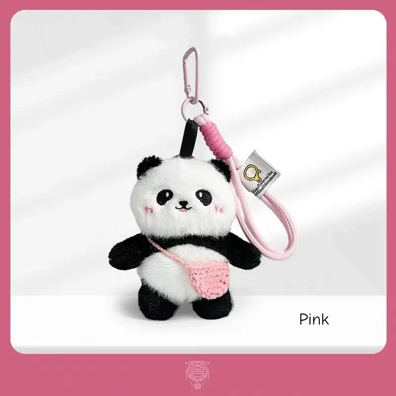 Cute Plush Panda with Mini Crossbody Bag Charm & Keychain