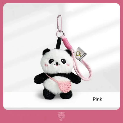 Cute Plush Panda with Mini Crossbody Bag Charm & Keychain