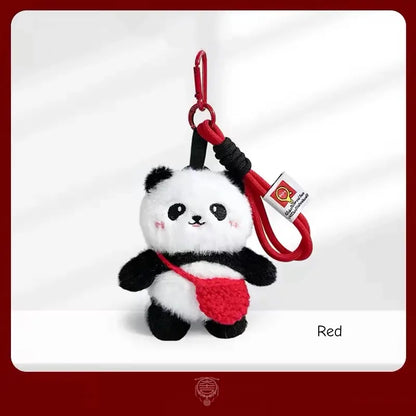 Cute Plush Panda with Mini Crossbody Bag Charm & Keychain