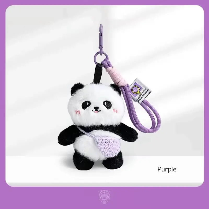 Cute Plush Panda with Mini Crossbody Bag Charm & Keychain
