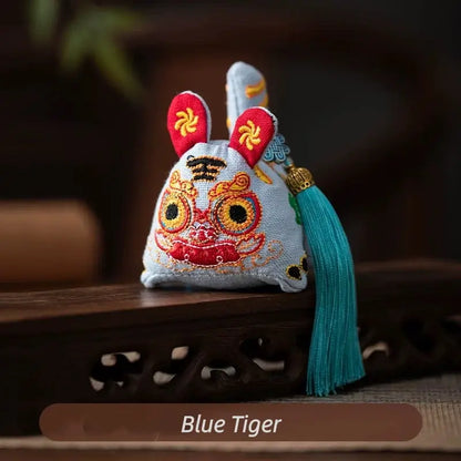 Pure Cotton 3D Embroidery Tiger Sachet for Luck and Protection-LuckyCharms.Shop