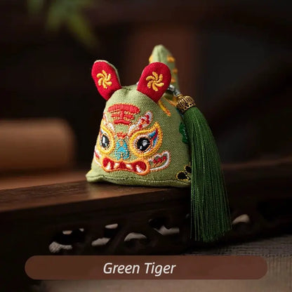 Pure Cotton 3D Embroidery Tiger Sachet for Luck and Protection-LuckyCharms.Shop