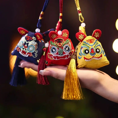 Pure Cotton 3D Embroidery Tiger Sachet for Luck and Protection-LuckyCharms.Shop