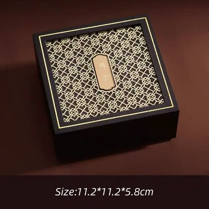 Chinese-Style Hollowed Mortise and Tenon Pattern Jewelry Gift Box-LuckyCharm.Shop