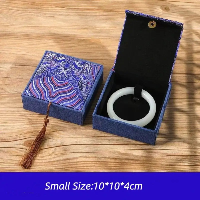 Chinese-Style Embroidered Tasseled Brocade Jewelry Box-LuckyCharms.Shop