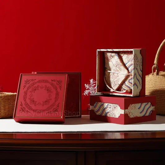 Heritage Brocade Embroidered Jewelry Box & Travel Pouch Set