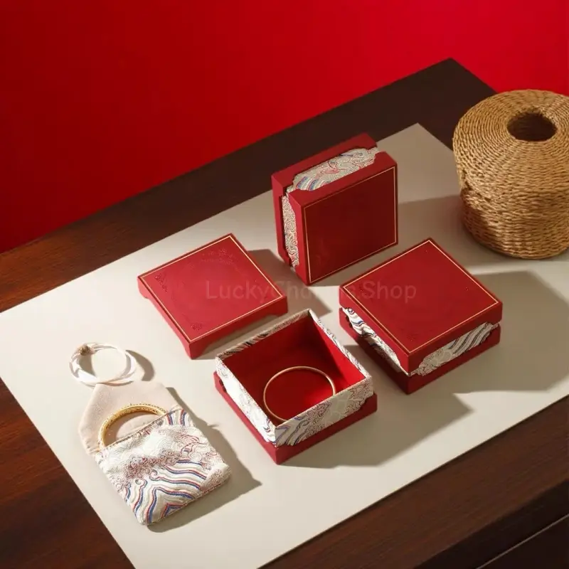 ヘリテージ ブロケード刺繍ジュエリーボックス＆トラベルポーチセット