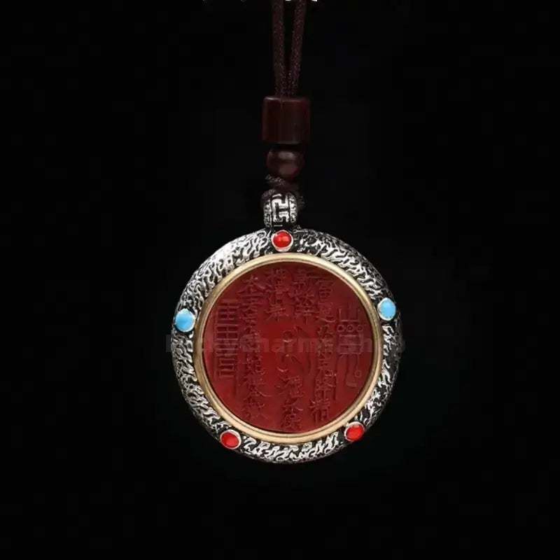 Longhu Mountain Cinnabar Mountain Ghost Blessing Fortune Coin Pendant Taoism-LuckyCharms.Shop