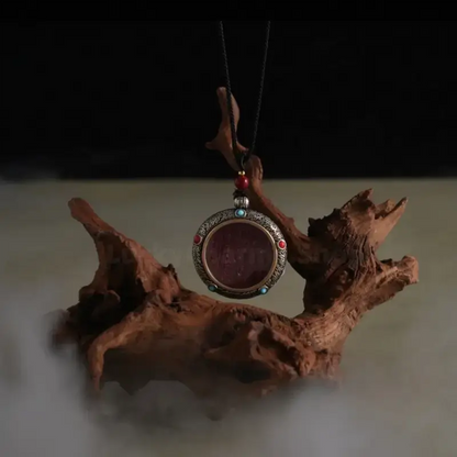 Longhu Mountain Cinnabar Mountain Ghost Blessing Fortune Coin Pendant Taoism-LuckyCharms.Shop