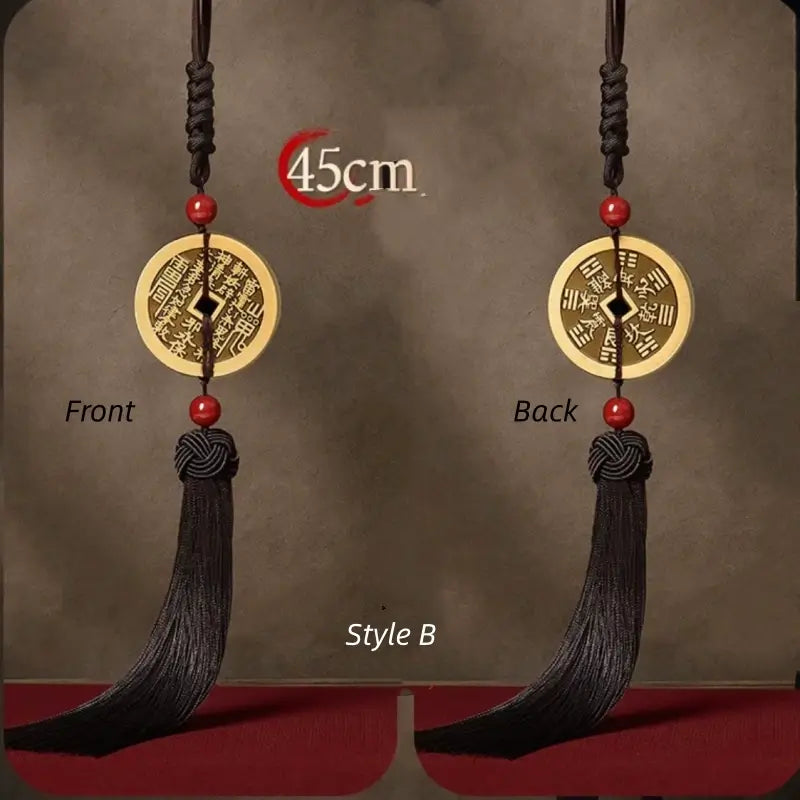 Longhu Mountain Mountain Ghost Blessing Auspicious Coin Pendant / Keychain-LuckyCharms.Shop
