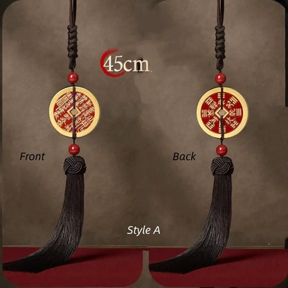 Longhu Mountain Mountain Ghost Blessing Auspicious Coin Pendant / Keychain-LuckyCharms.Shop