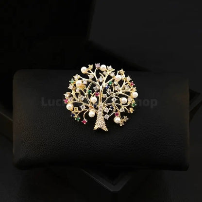 Lucky Money Tree Colorful Brooch - Auspicious Accessory-LuckyCharms.Shop