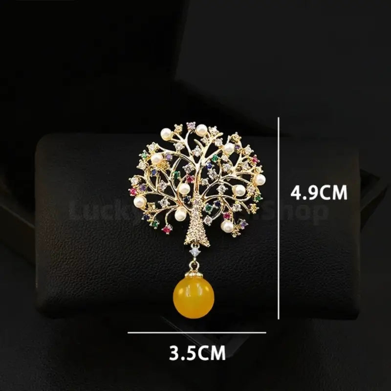 Lucky Money Tree Colorful Brooch - Auspicious Accessory-LuckyCharms.Shop