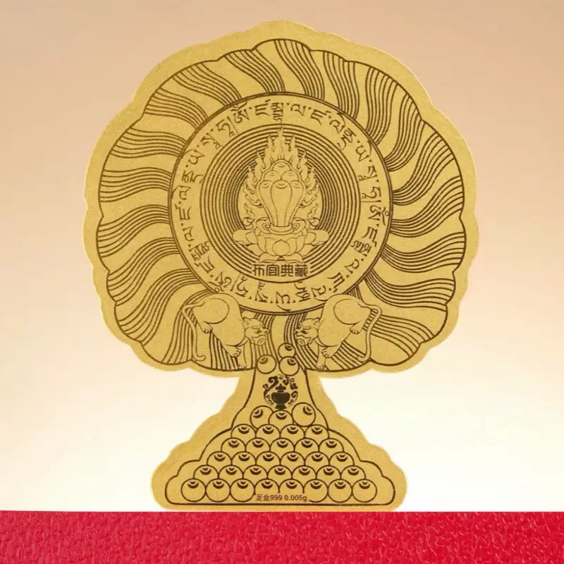 Potala Sanctuary Tibetan Wealth Tree 24K Pure Gold Phone Decal