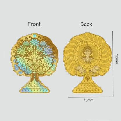 Potala Sanctuary Tibetan Wealth Tree 24K Pure Gold Phone Decal