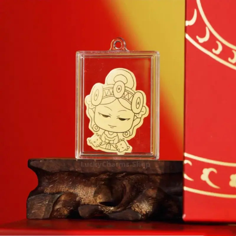 Dunhuang Academy Zodiac Guardian Buddha Gold Phone Sticker | 999 Pure Gold 2mg, Oil Pressure Craft, Authorized Certificate, Gift Box Package-LuckyCharms.Shop
