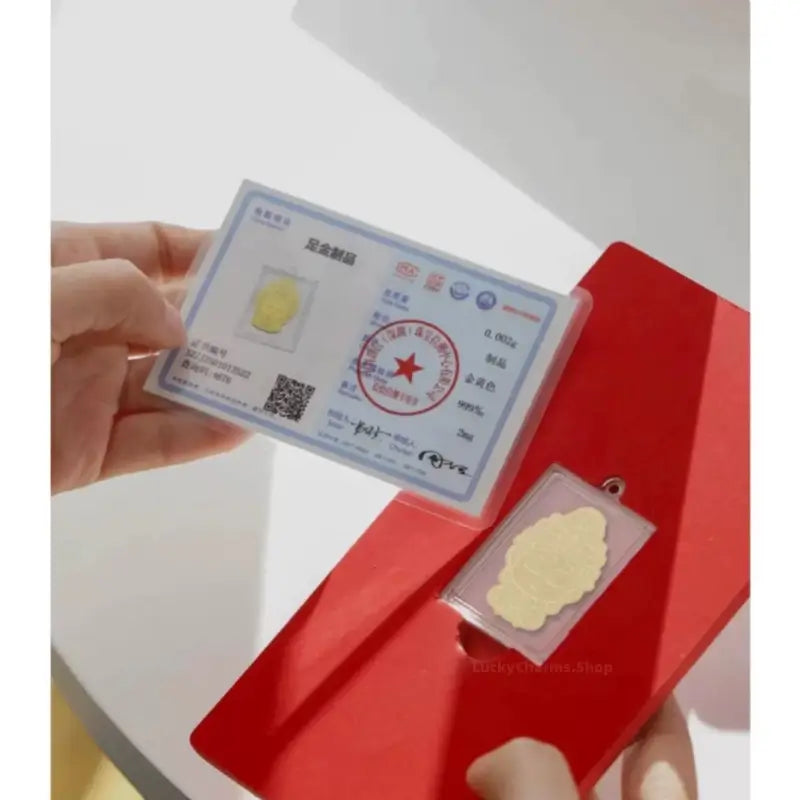 Dunhuang Academy Zodiac Guardian Buddha Gold Phone Sticker | 999 Pure Gold 2mg, Oil Pressure Craft, Authorized Certificate, Gift Box Package-LuckyCharms.Shop