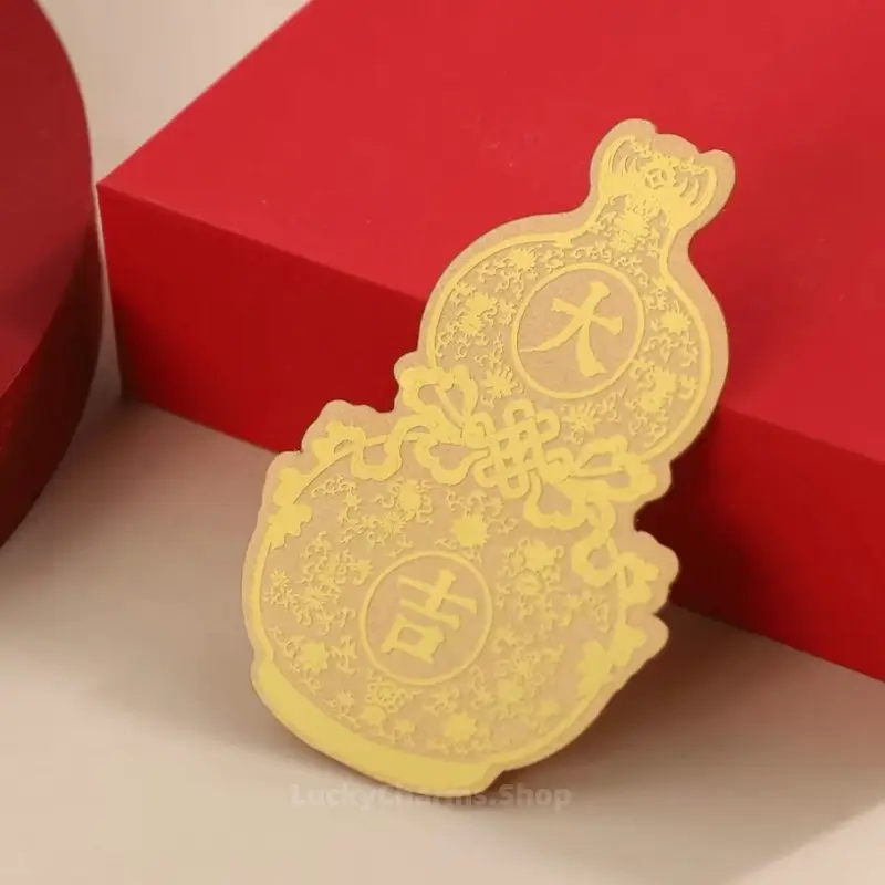 Forbidden City Style Ultra-Thin 999 Pure Gold Lucky Gourd Phone Back Sticker | 2 Styles (Gold, Iridescent)-LuckyCharms.Shop