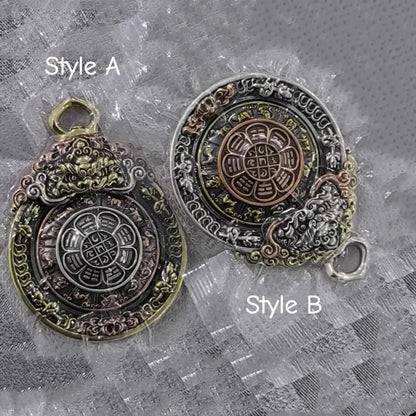 Tibetan Nine Palaces Eight Trigrams Rotating Pendant - Yongle Era Talisman