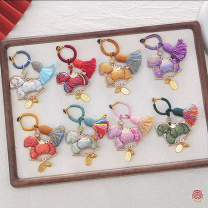 Heritage Song Brocade Horse Bag Charm & Keychain