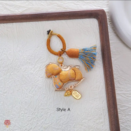 Heritage Song Brocade Horse Bag Charm & Keychain