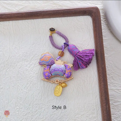 Heritage Song Brocade Horse Bag Charm & Keychain