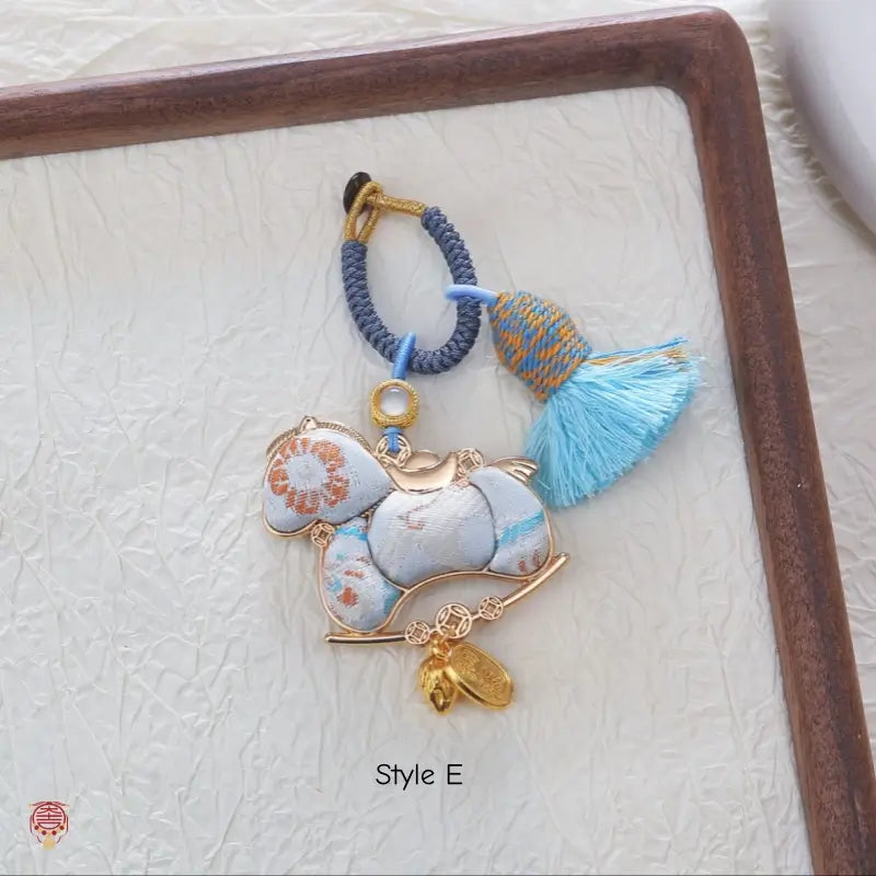 Heritage Song Brocade Horse Bag Charm & Keychain