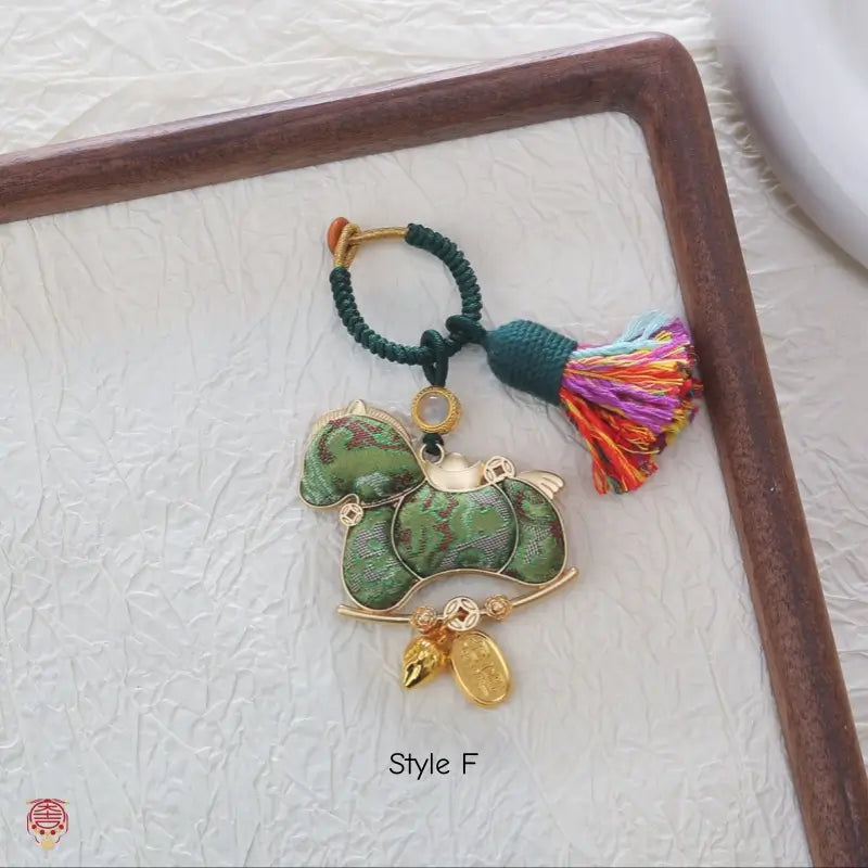 Heritage Song Brocade Horse Bag Charm & Keychain