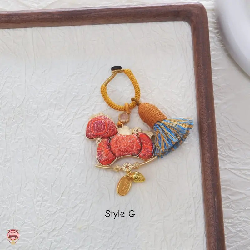 Heritage Song Brocade Horse Bag Charm & Keychain