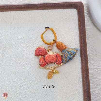 Heritage Song Brocade Horse Bag Charm & Keychain