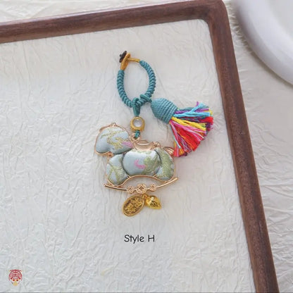 Heritage Song Brocade Horse Bag Charm & Keychain