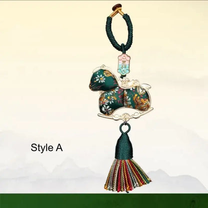 Mount Putuo Blessed Song Brocade Horse Pendant | Chinese Intangible Heritage, Lucky Horse Charm