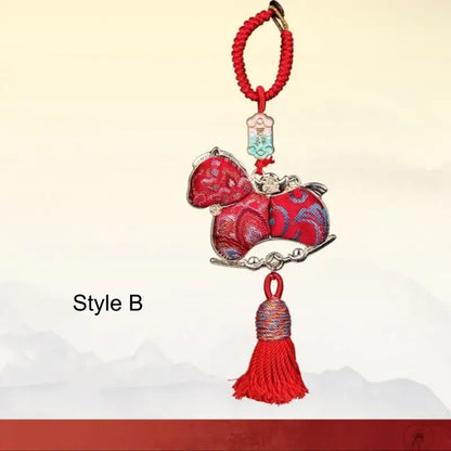 Mount Putuo Blessed Song Brocade Horse Pendant | Chinese Intangible Heritage, Lucky Horse Charm