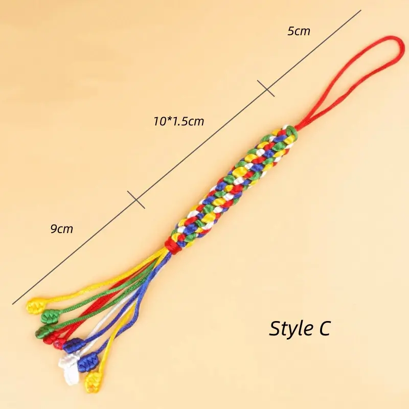 Kumbum Monastery Enpowered Tibetan-Style Five-Color Auspicious Knot Pendant | Tibetan Cultural Gift-LuckyCharms.Shop