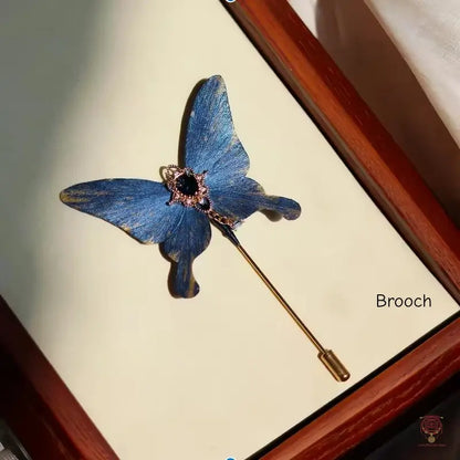 Heritage Silk Velvet Butterfly Set - Multi-Wear Hairpin, Brooch & Clip