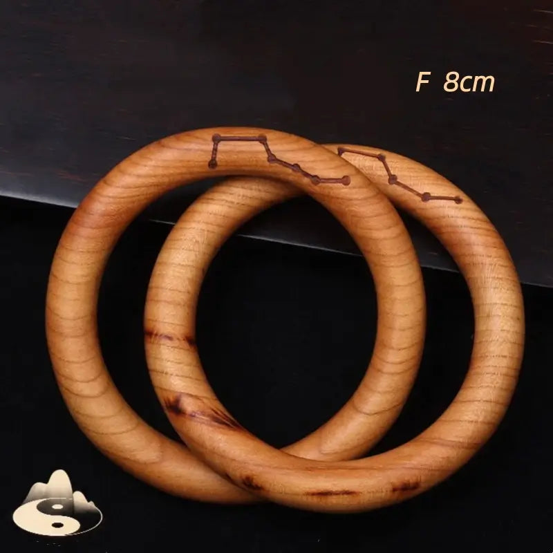 Longhu Mountain Natural Wood Blessing Qiankun Circle Pendant Luck Success-LuckyCharms.Shop