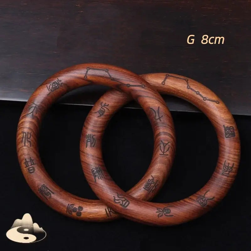 Longhu Mountain Natural Wood Blessing Qiankun Circle Pendant Luck Success-LuckyCharms.Shop