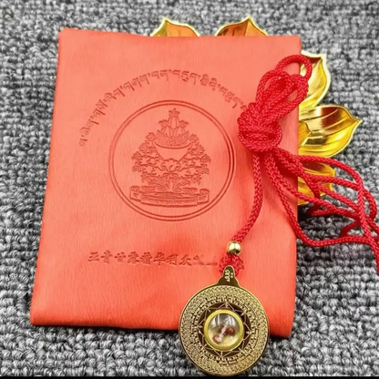 Yarchen Gar Produced Manjushri Wisdom Wheel Portable Spiritual Pendant-LuckyCharms.Shop