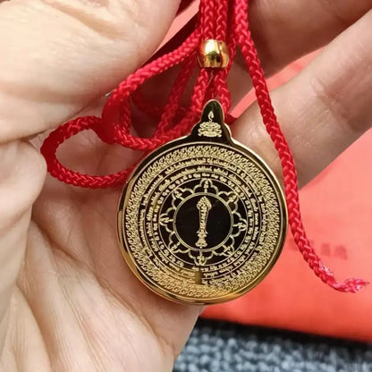 Yarchen Gar Produced Manjushri Wisdom Wheel Portable Spiritual Pendant-LuckyCharms.Shop