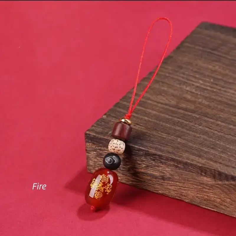 五行天然瑪瑙キーホルダー＆携帯チャーム｜バランスと幸運を願う5色のカスタムエネルギータリスマン、手編み