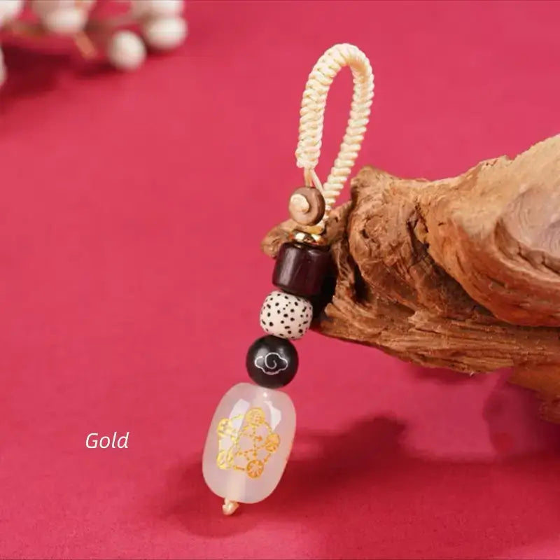 五行天然瑪瑙キーホルダー＆携帯チャーム｜バランスと幸運を願う5色のカスタムエネルギータリスマン、手編み