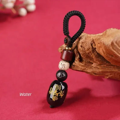 五行天然瑪瑙キーホルダー＆携帯チャーム｜バランスと幸運を願う5色のカスタムエネルギータリスマン、手編み