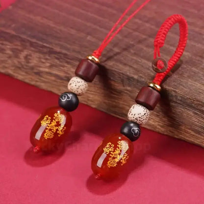 五行天然瑪瑙キーホルダー＆携帯チャーム｜バランスと幸運を願う5色のカスタムエネルギータリスマン、手編み