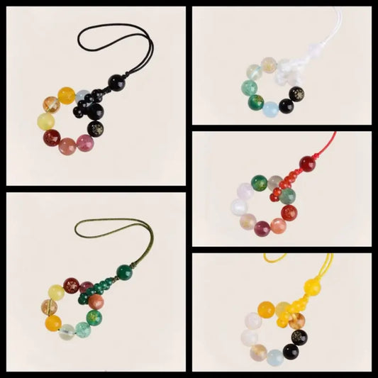 Mount Putuo Blessed Five Elements Multi-Gemstone Bag & Phone Charm