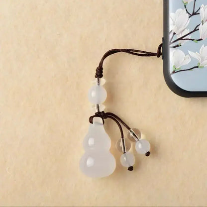 Mount Jiuhua Blessed Five Elements Gourd Pendant Agate Phone Charm