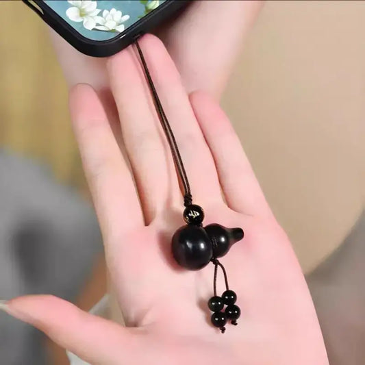 Mount Jiuhua Blessed Five Elements Gourd Pendant Agate Phone Charm