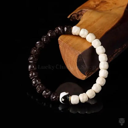 Zen Balance Artisan Beaded Bracelet - Coconut Shell & Bodhi Seed