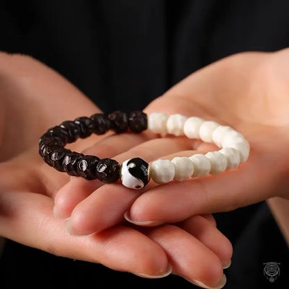 Zen Balance Artisan Beaded Bracelet - Coconut Shell & Bodhi Seed